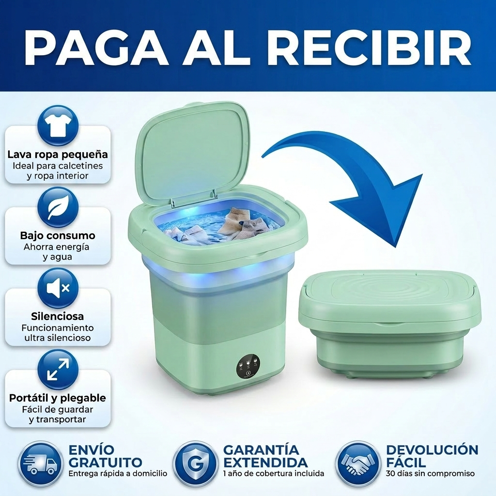 Lavadora Portátil TURBOCLEAN® + Cargador GRATIS (SOLO HOY)